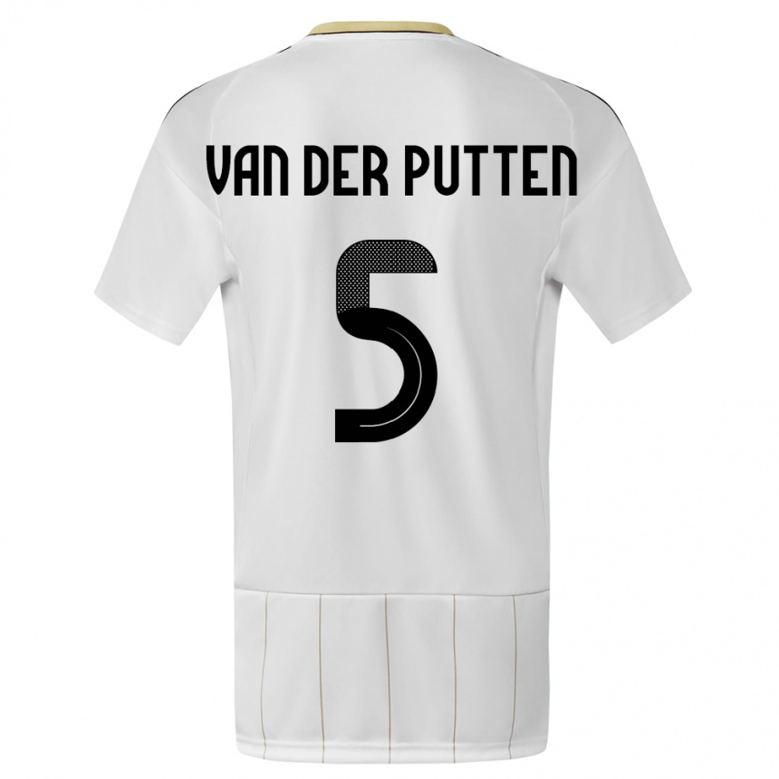 Hombre Fútbol Camiseta Costa Rica Santiago Van Der Putten #5 Blanco 2ª Equipación 24-26