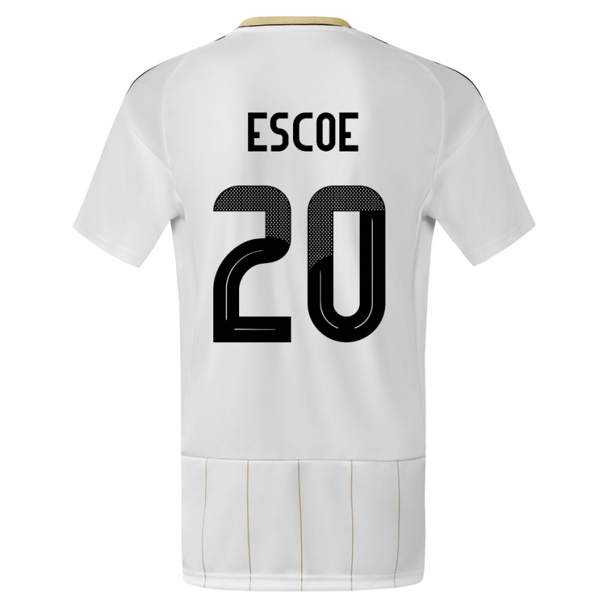 Hombre Fútbol Camiseta Costa Rica Enyel Escoe #20 Blanco 2ª Equipación 24-26