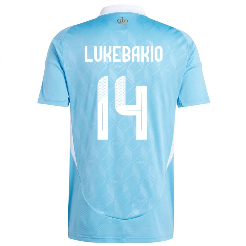 Hombre Fútbol Camiseta Bélgica Dodi Lukebakio #14 Azul 2ª Equipación 24-26