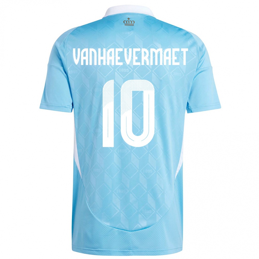 Hombre Fútbol Camiseta Bélgica Justine Vanhaevermaet #10 Azul 2ª Equipación 24-26