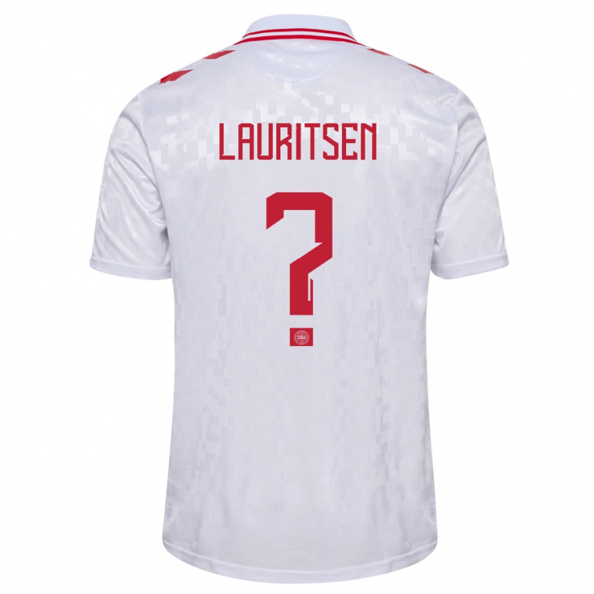 Hombre Fútbol Camiseta Dinamarca Mads Lauritsen #0 Blanco 2ª Equipación 24-26