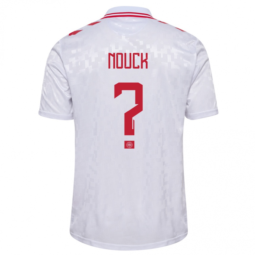 Hombre Fútbol Camiseta Dinamarca Charly Nouck #0 Blanco 2ª Equipación 24-26