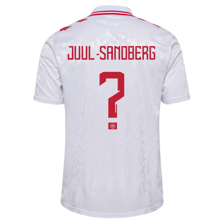 Hombre Fútbol Camiseta Dinamarca Nikolaj Juul-Sandberg #0 Blanco 2ª Equipación 24-26