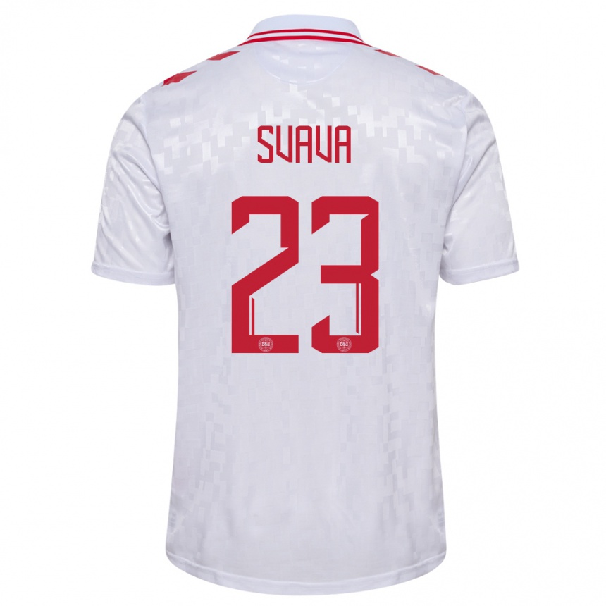 Hombre Fútbol Camiseta Dinamarca Sofie Svava #23 Blanco 2ª Equipación 24-26