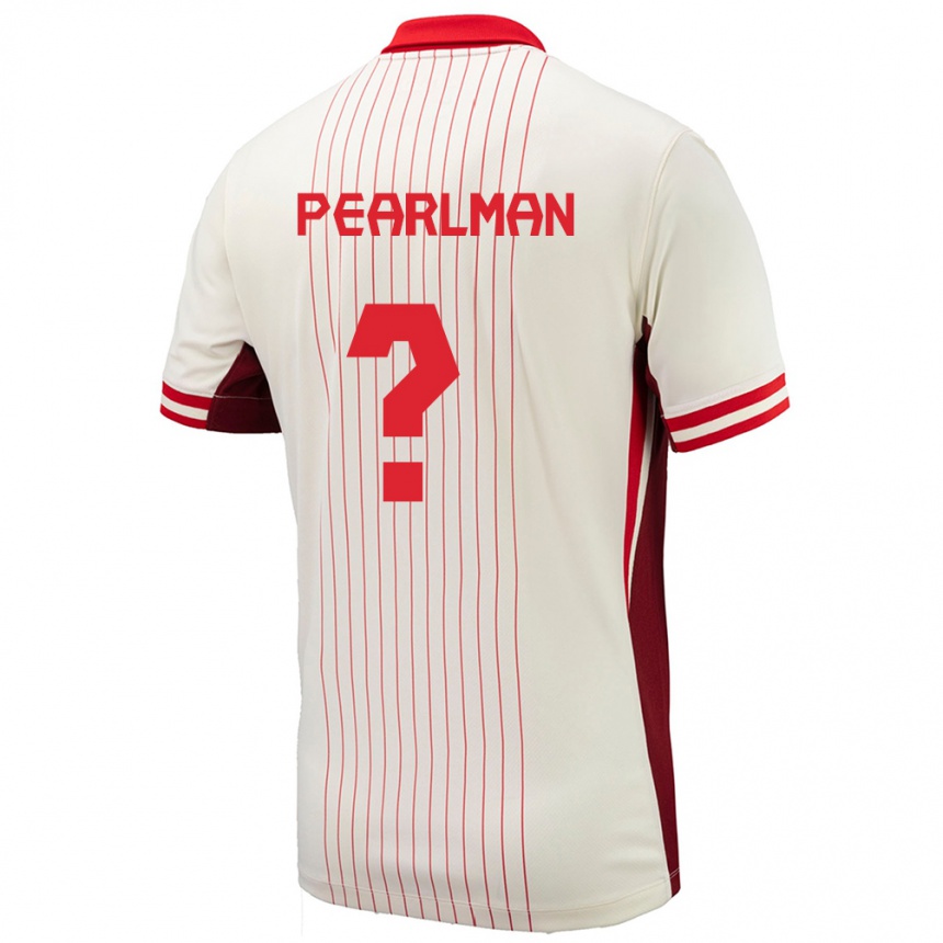 Hombre Fútbol Camiseta Canadá Adam Pearlman #0 Blanco 2ª Equipación 24-26