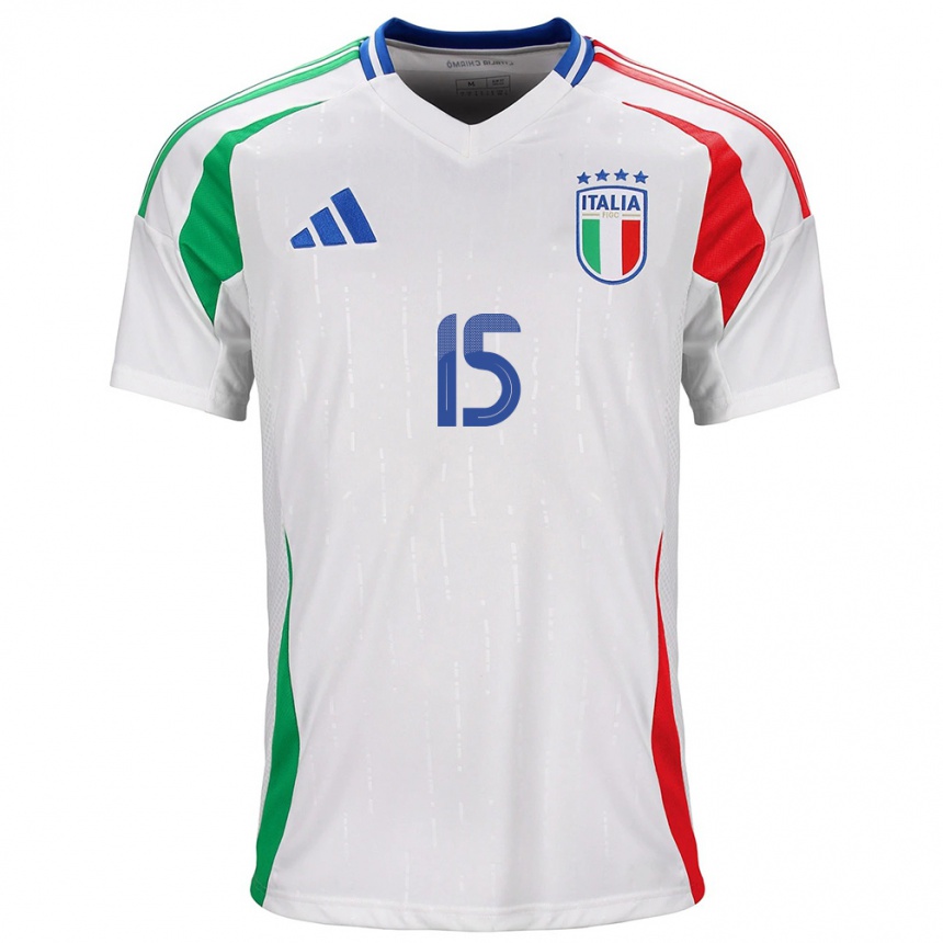 Hombre Fútbol Camiseta Italia Annamaria Serturini #15 Blanco 2ª Equipación 24-26