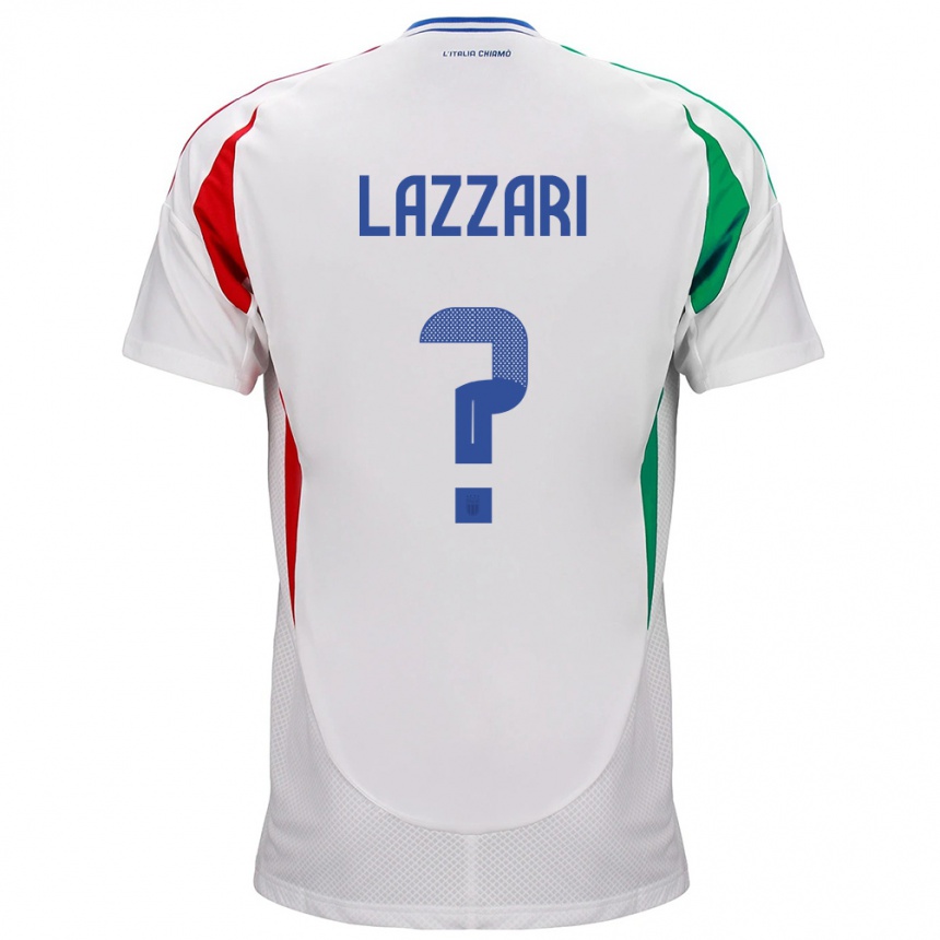 Hombre Fútbol Camiseta Italia Manuel Lazzari #0 Blanco 2ª Equipación 24-26