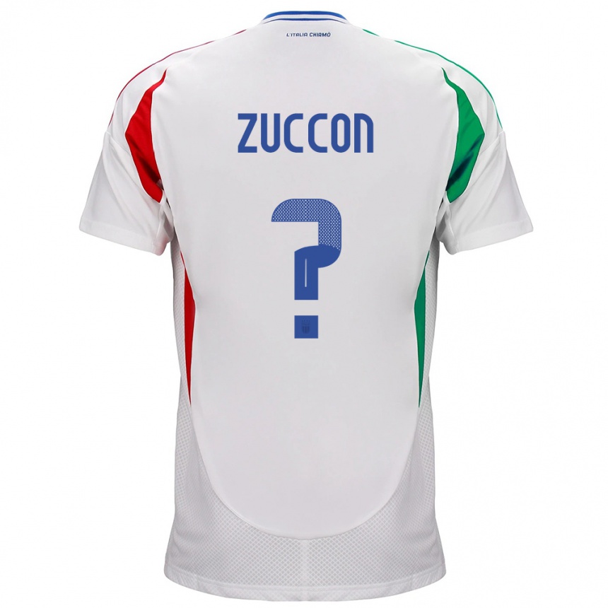 Hombre Fútbol Camiseta Italia Federico Zuccon #0 Blanco 2ª Equipación 24-26