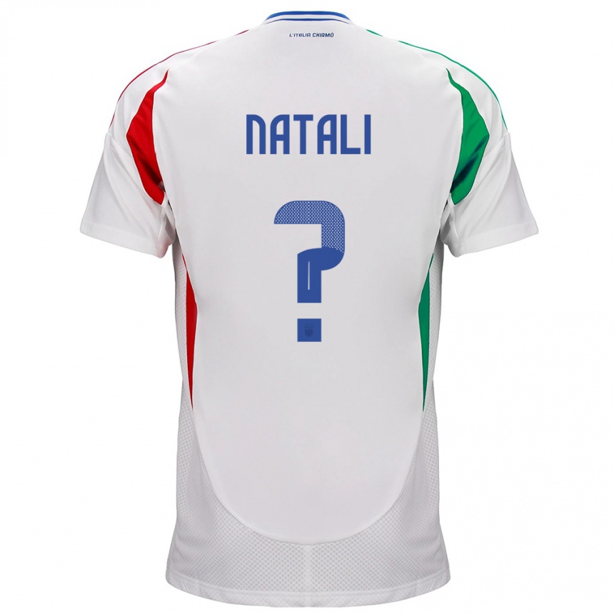 Hombre Fútbol Camiseta Italia Andrea Natali #0 Blanco 2ª Equipación 24-26