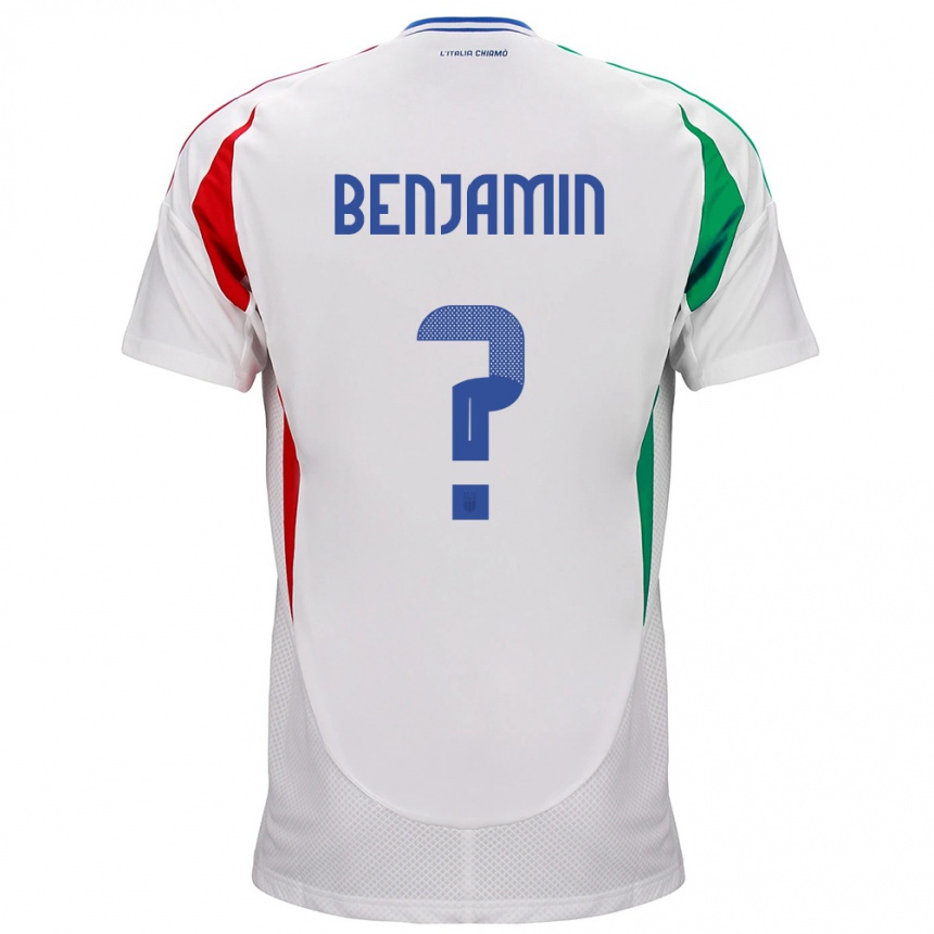 Hombre Fútbol Camiseta Italia Emanuel Benjamin #0 Blanco 2ª Equipación 24-26