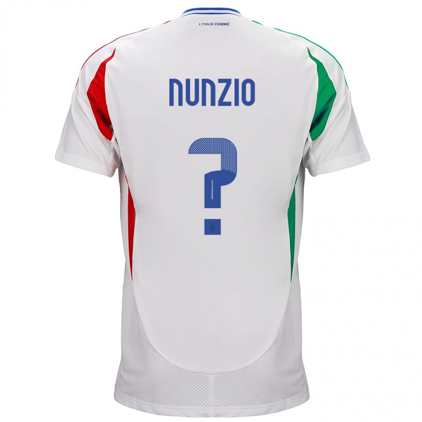 Hombre Fútbol Camiseta Italia Alessandro Di Nunzio #0 Blanco 2ª Equipación 24-26