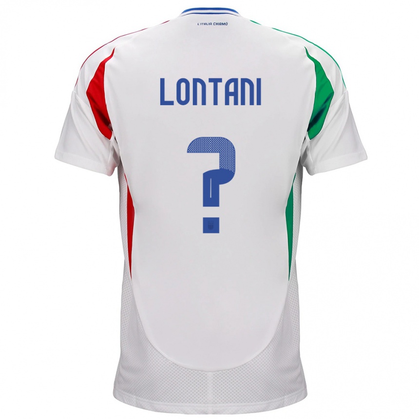 Hombre Fútbol Camiseta Italia Simone Lontani #0 Blanco 2ª Equipación 24-26