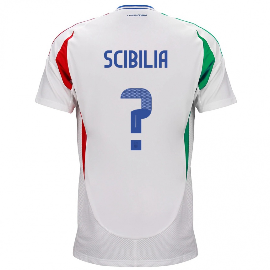 Hombre Fútbol Camiseta Italia Dylan Scibilia #0 Blanco 2ª Equipación 24-26