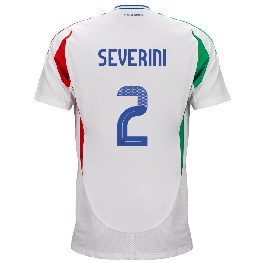 Hombre Fútbol Camiseta Italia Emma Severini #2 Blanco 2ª Equipación 24-26