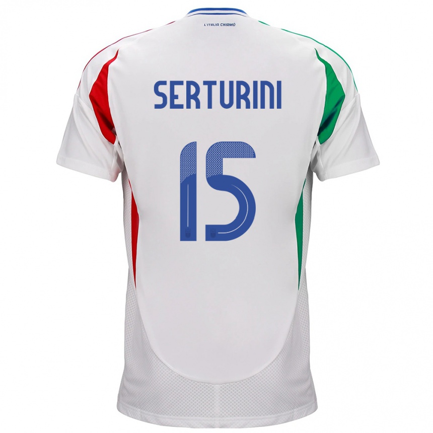 Hombre Fútbol Camiseta Italia Annamaria Serturini #15 Blanco 2ª Equipación 24-26