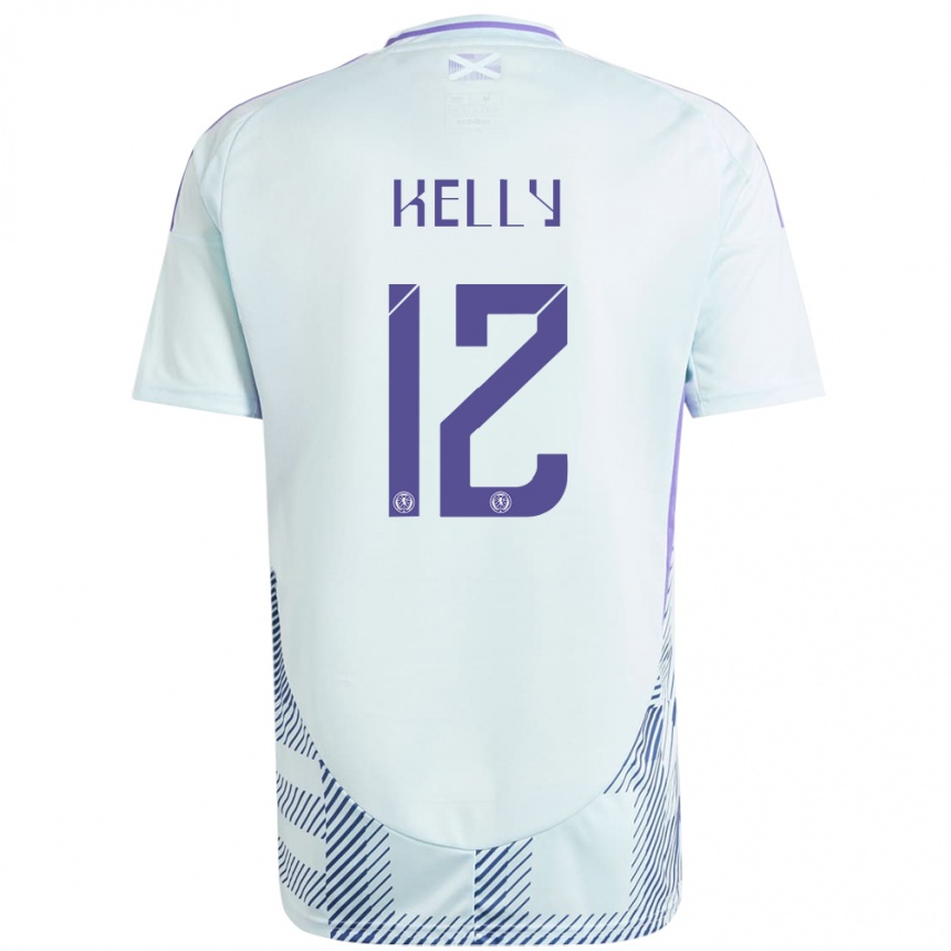 Hombre Fútbol Camiseta Escocia Liam Kelly #12 Azul Menta Claro 2ª Equipación 24-26