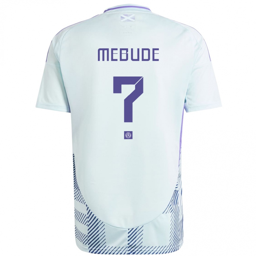 Hombre Fútbol Camiseta Escocia Adedire Mebude #0 Azul Menta Claro 2ª Equipación 24-26