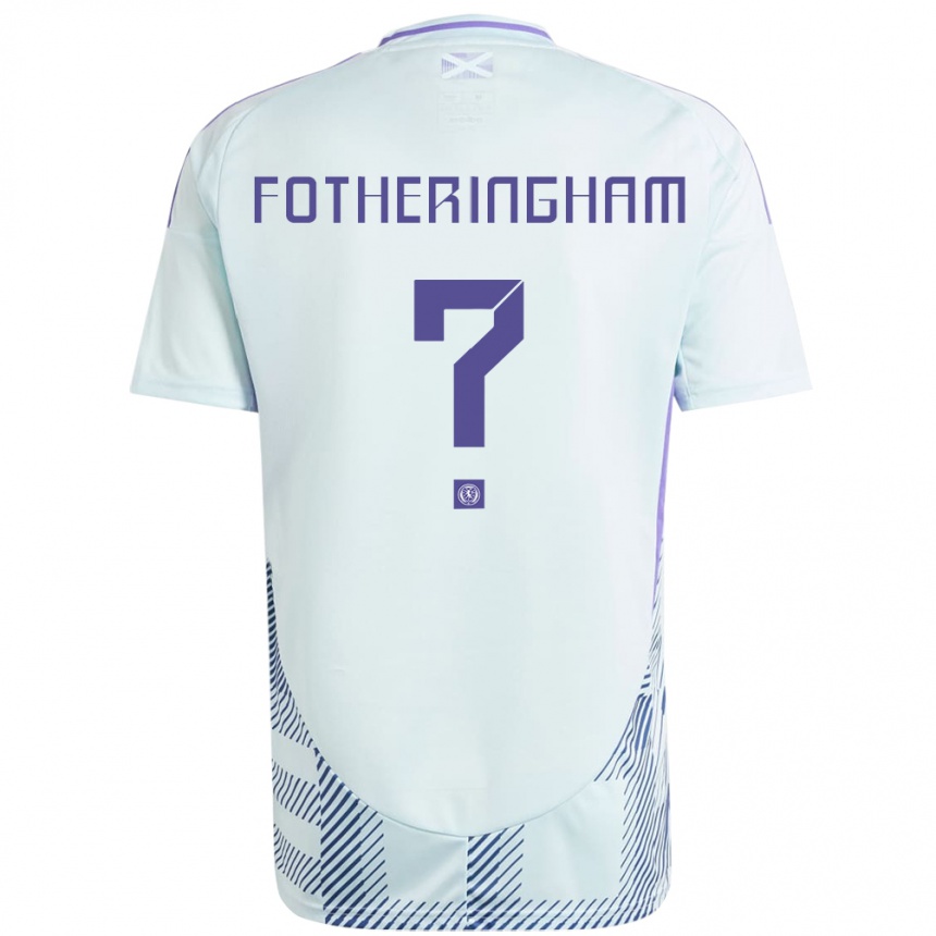 Hombre Fútbol Camiseta Escocia Kai Fotheringham #0 Azul Menta Claro 2ª Equipación 24-26