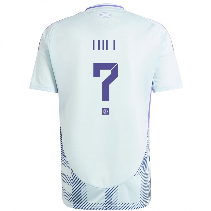 Hombre Fútbol Camiseta Escocia Kathryn Hill #0 Azul Menta Claro 2ª Equipación 24-26