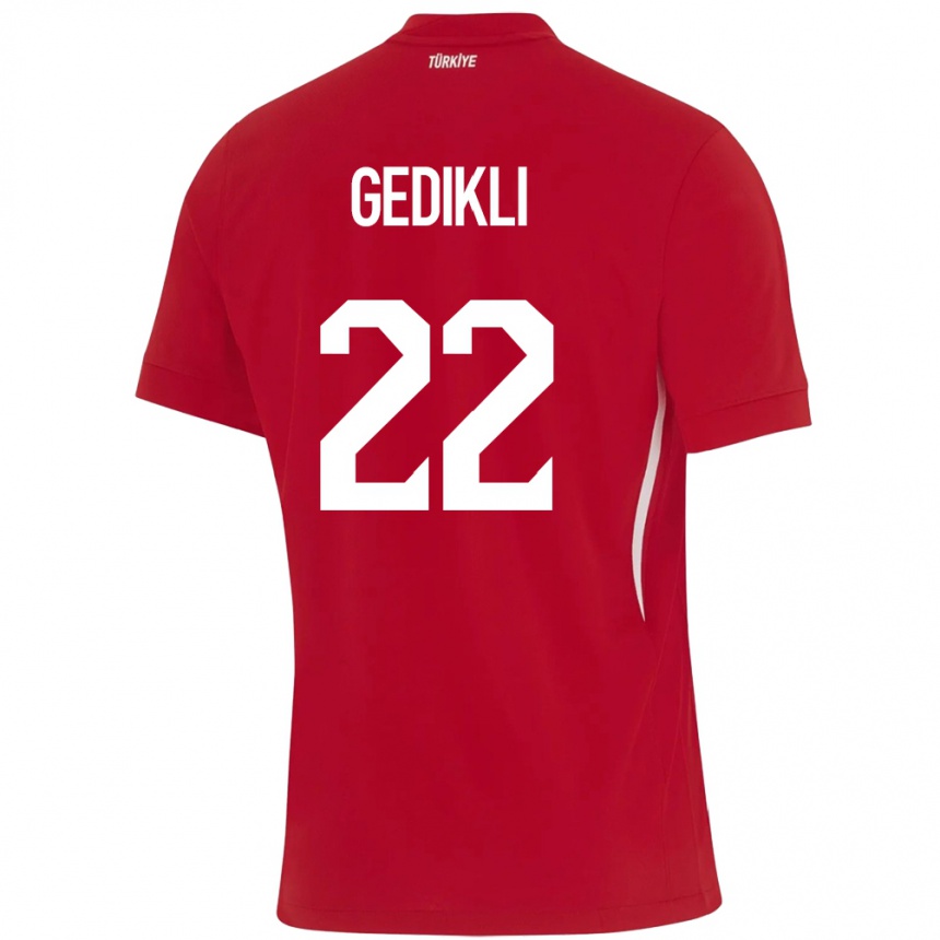 Hombre Fútbol Camiseta Turquía Berkant Gedikli #22 Rojo 2ª Equipación 24-26