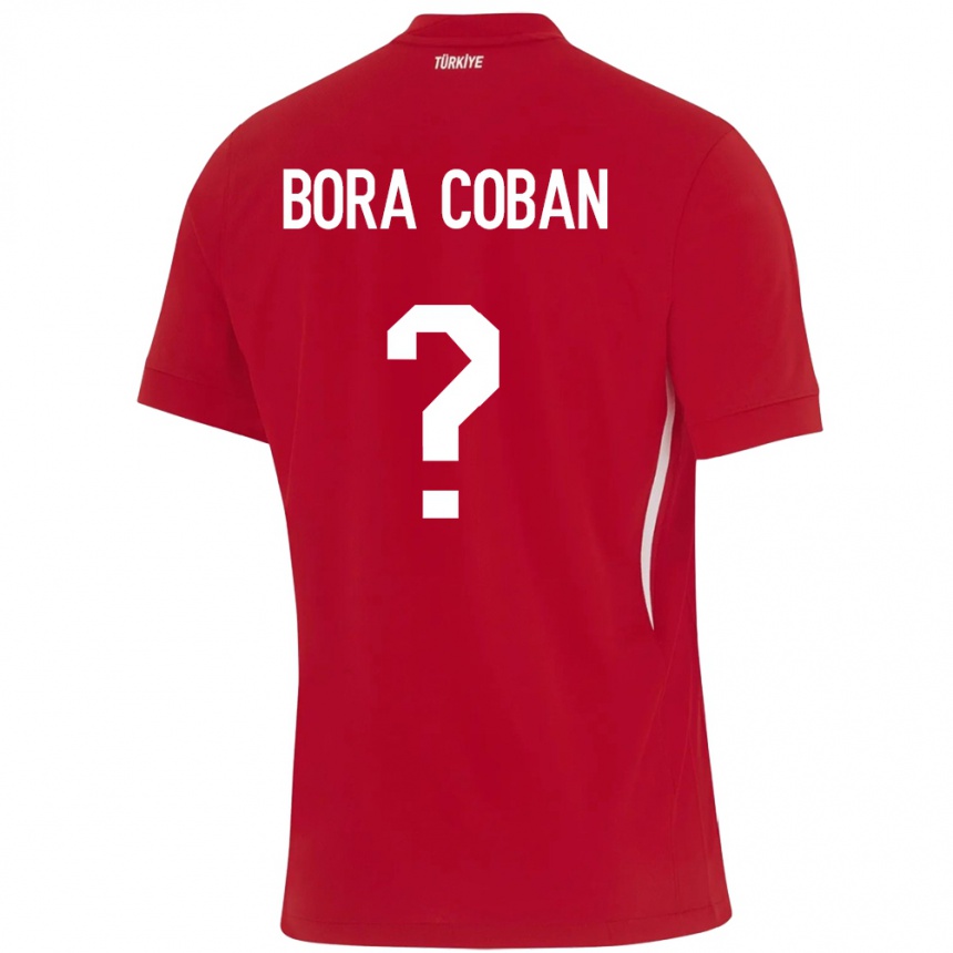 Hombre Fútbol Camiseta Turquía Emir Bora Çoban #0 Rojo 2ª Equipación 24-26