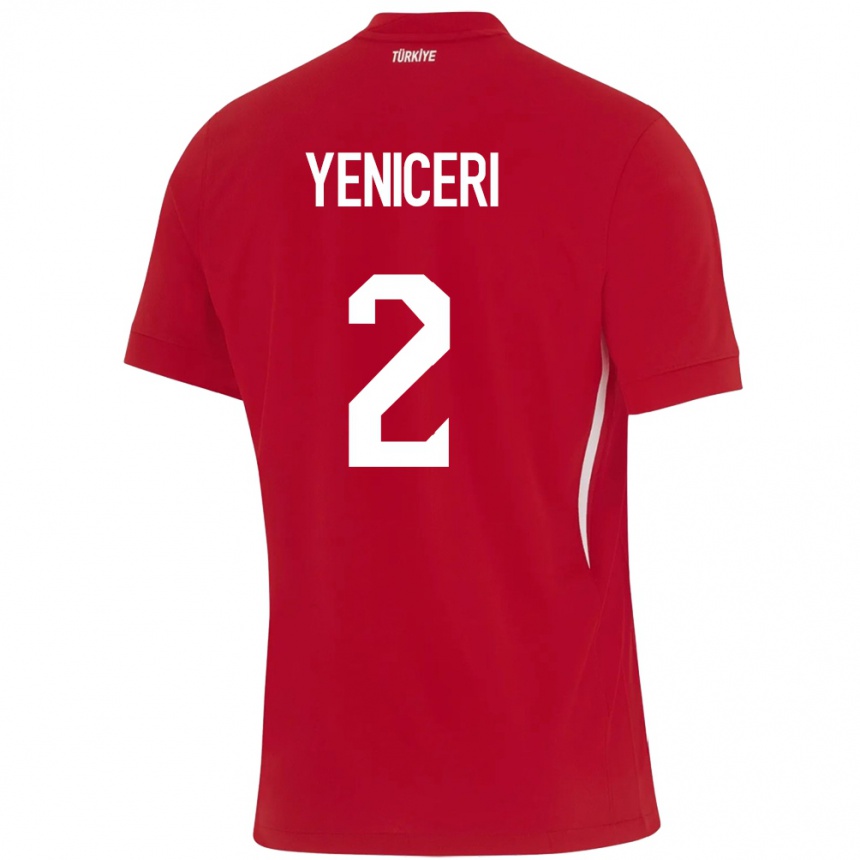 Hombre Fútbol Camiseta Turquía Berna Yeniçeri #2 Rojo 2ª Equipación 24-26