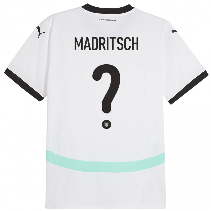 Hombre Fútbol Camiseta Austria Diego Madritsch #0 Blanco 2ª Equipación 24-26