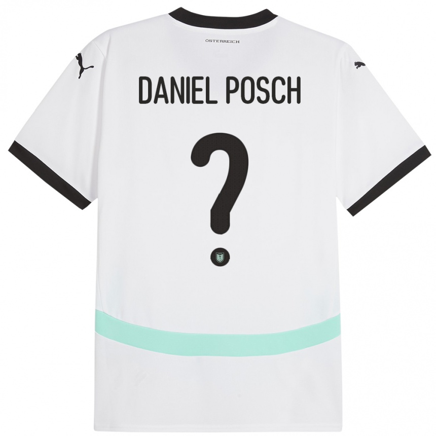 Hombre Fútbol Camiseta Austria Daniel Posch #0 Blanco 2ª Equipación 24-26