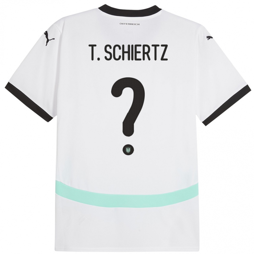 Hombre Fútbol Camiseta Austria Tammo Schiertz #0 Blanco 2ª Equipación 24-26