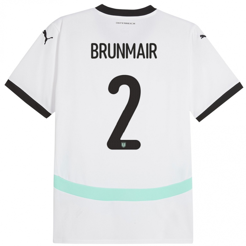 Hombre Fútbol Camiseta Austria Livia Brunmair #2 Blanco 2ª Equipación 24-26