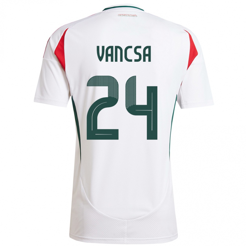 Hombre Fútbol Camiseta Hungría Zalán Vancsa #24 Blanco 2ª Equipación 24-26