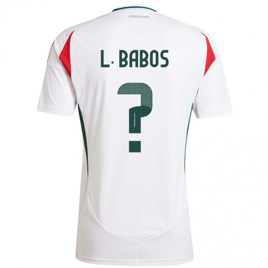 Hombre Fútbol Camiseta Hungría Levente Babós #0 Blanco 2ª Equipación 24-26