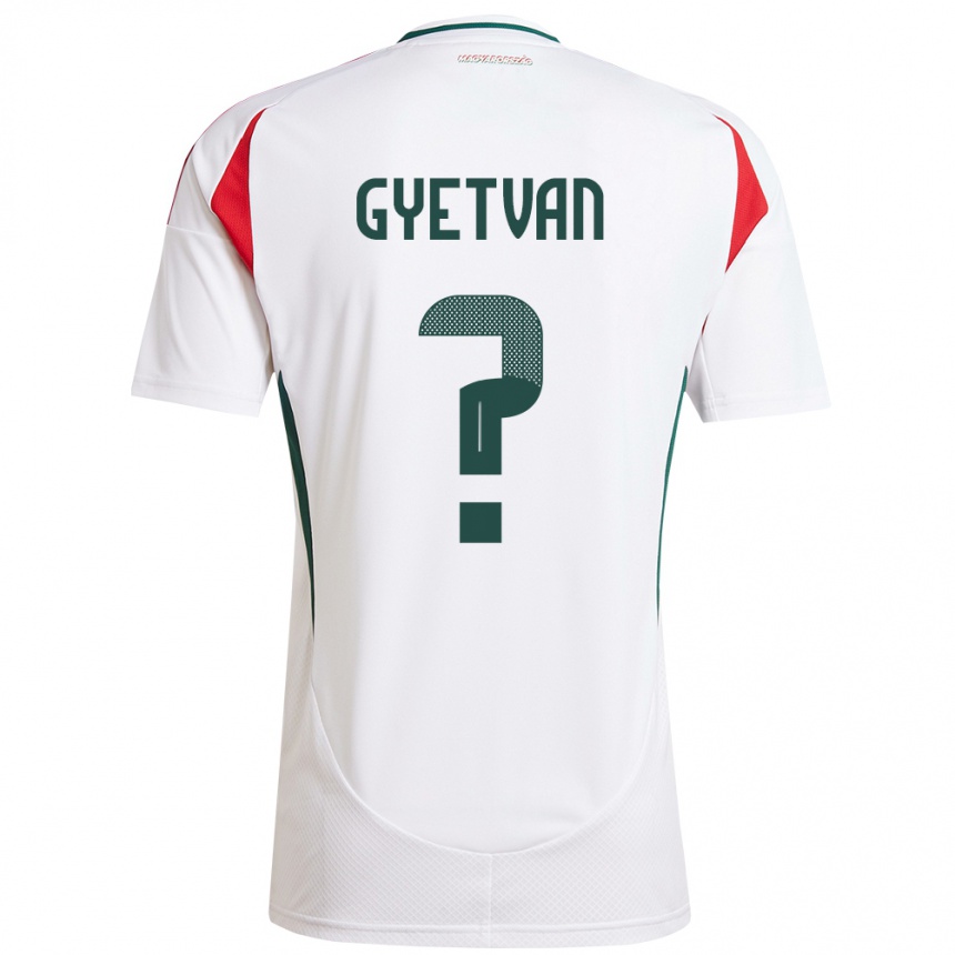 Hombre Fútbol Camiseta Hungría Márk Gyetván #0 Blanco 2ª Equipación 24-26