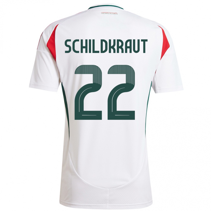 Hombre Fútbol Camiseta Hungría Fruzsina Schildkraut #22 Blanco 2ª Equipación 24-26