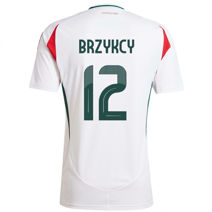 Hombre Fútbol Camiseta Hungría Lauren Brzykcy #12 Blanco 2ª Equipación 24-26