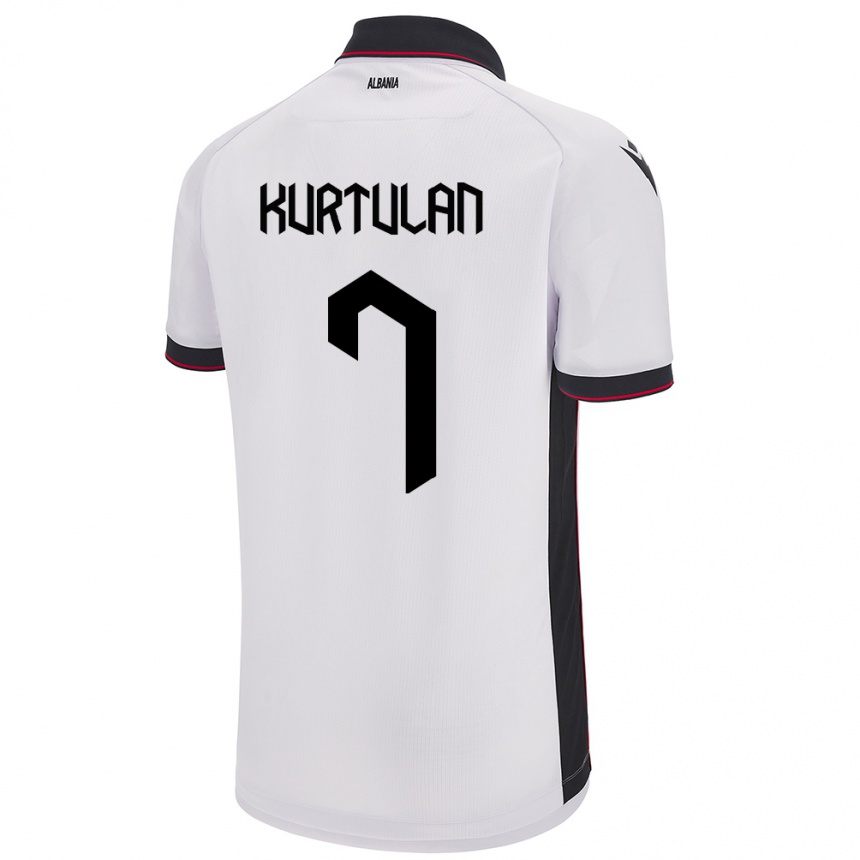 Hombre Fútbol Camiseta Albania Arda Kurtulan #7 Blanco 2ª Equipación 24-26