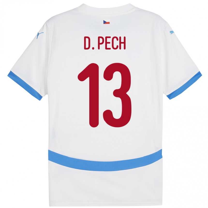 Hombre Fútbol Camiseta Chequia Dominik Pech #13 Blanco 2ª Equipación 24-26