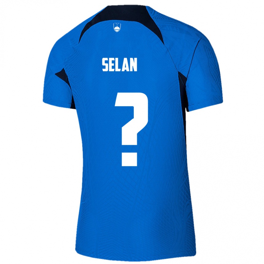 Hombre Fútbol Camiseta Eslovenia Beno Selan #0 Azul 2ª Equipación 24-26