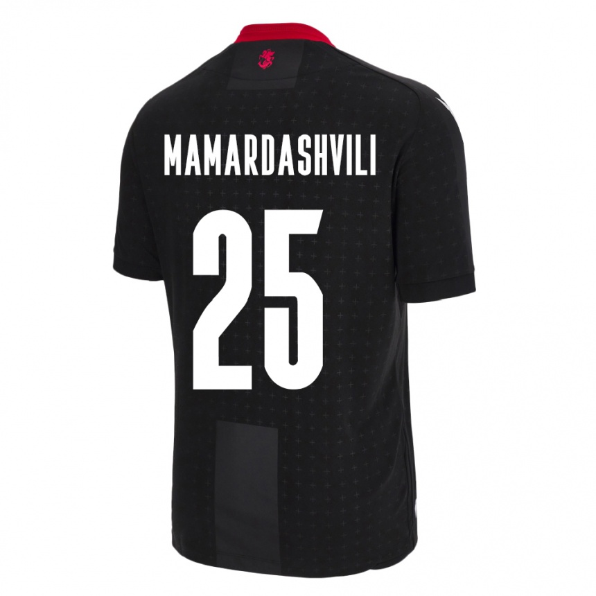 Hombre Fútbol Camiseta Georgia Giorgi Mamardashvili #25 Negro 2ª Equipación 24-26