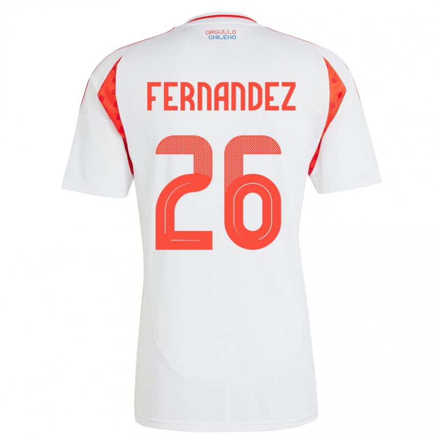 Hombre Fútbol Camiseta Chile Nicolás Fernández #26 Blanco 2ª Equipación 24-26