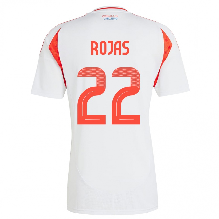 Hombre Fútbol Camiseta Chile Jeyson Rojas #22 Blanco 2ª Equipación 24-26