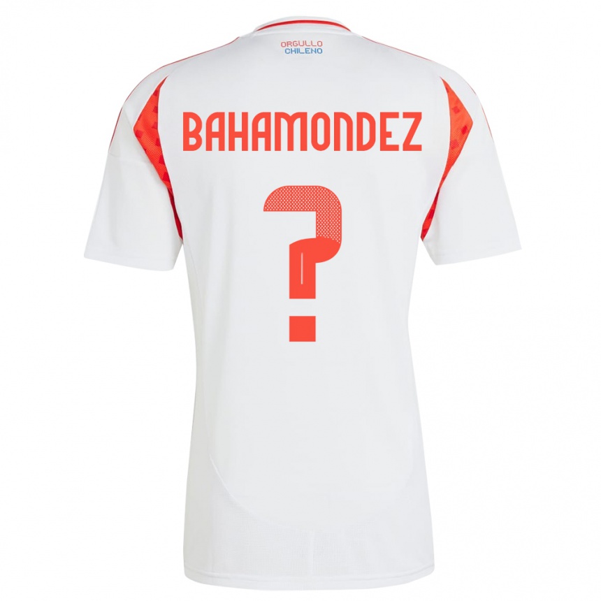 Hombre Fútbol Camiseta Chile Taizo Bahamondez #0 Blanco 2ª Equipación 24-26