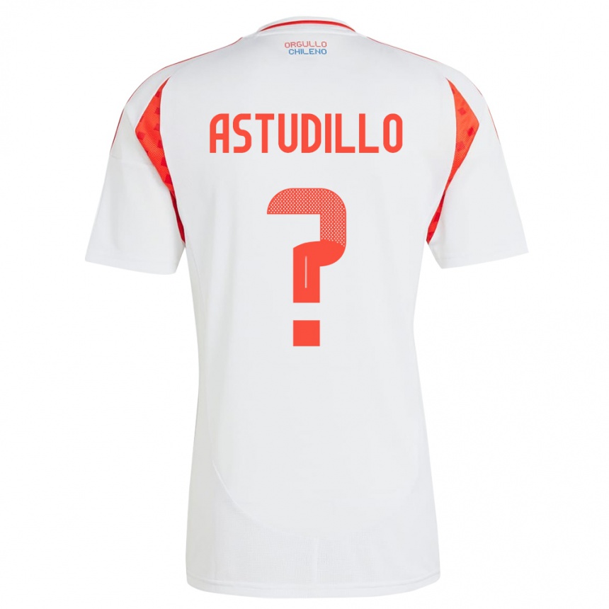 Hombre Fútbol Camiseta Chile Jerall Astudillo #0 Blanco 2ª Equipación 24-26