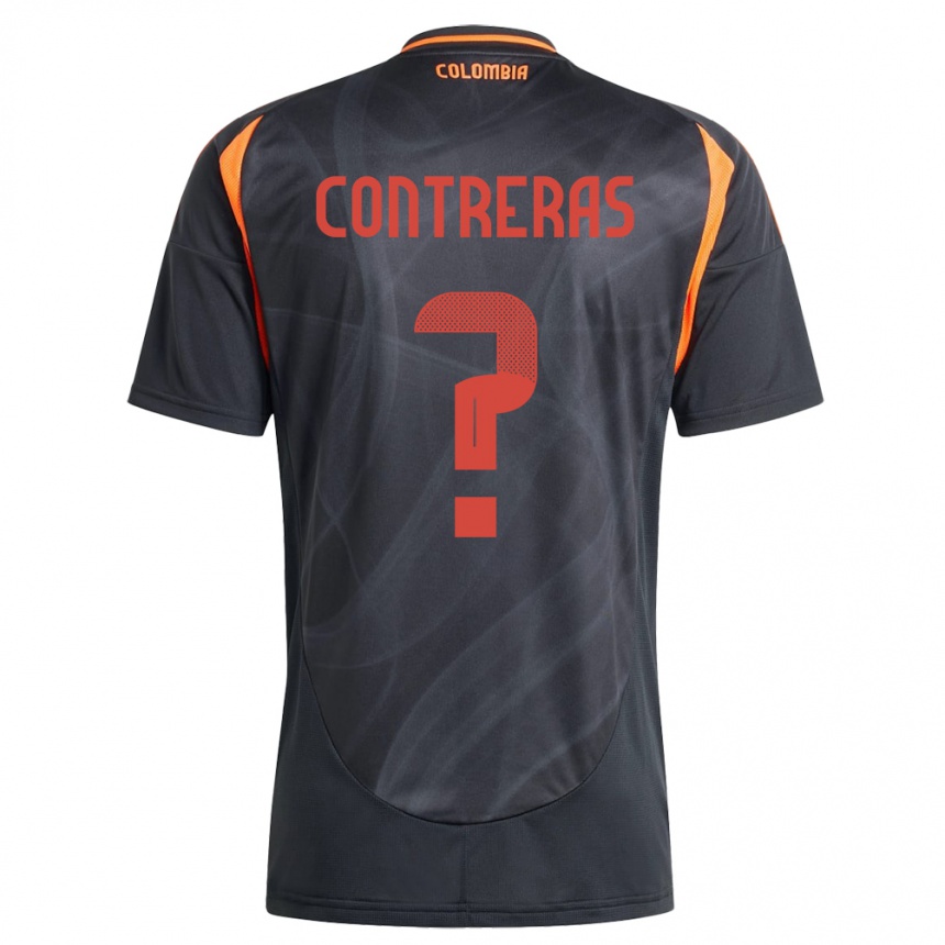 Hombre Fútbol Camiseta Colombia David Contreras #0 Negro 2ª Equipación 24-26