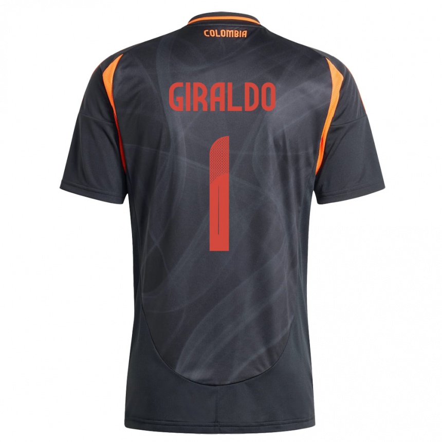 Hombre Fútbol Camiseta Colombia Natalia Giraldo #1 Negro 2ª Equipación 24-26