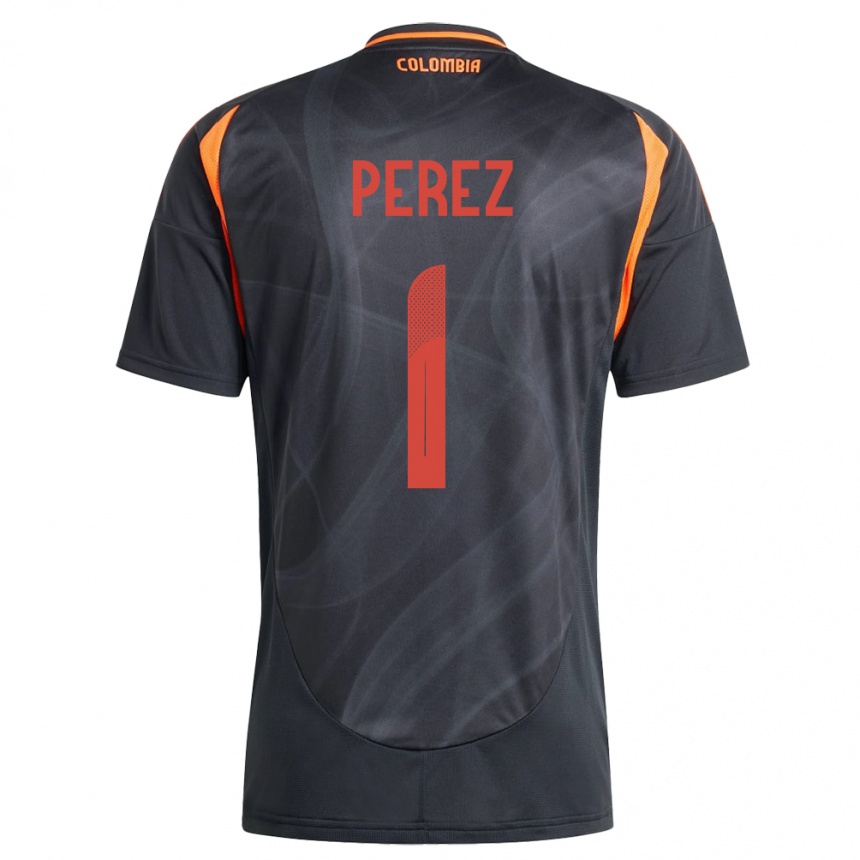 Hombre Fútbol Camiseta Colombia Catalina Pérez #1 Negro 2ª Equipación 24-26