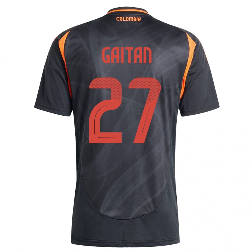 Hombre Fútbol Camiseta Colombia Natalia Gaitán #27 Negro 2ª Equipación 24-26