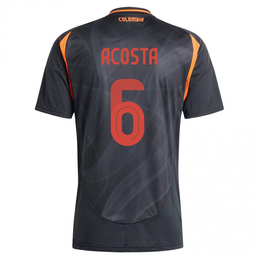 Hombre Fútbol Camiseta Colombia Viviana Acosta #6 Negro 2ª Equipación 24-26