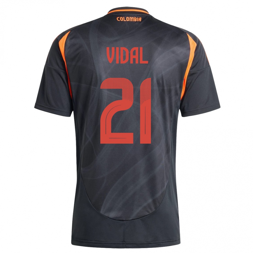 Hombre Fútbol Camiseta Colombia Ingrid Vidal #21 Negro 2ª Equipación 24-26