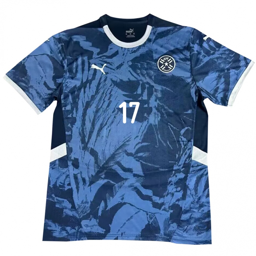 Hombre Fútbol Camiseta Paraguay Kaku #17 Azul 2ª Equipación 24-26